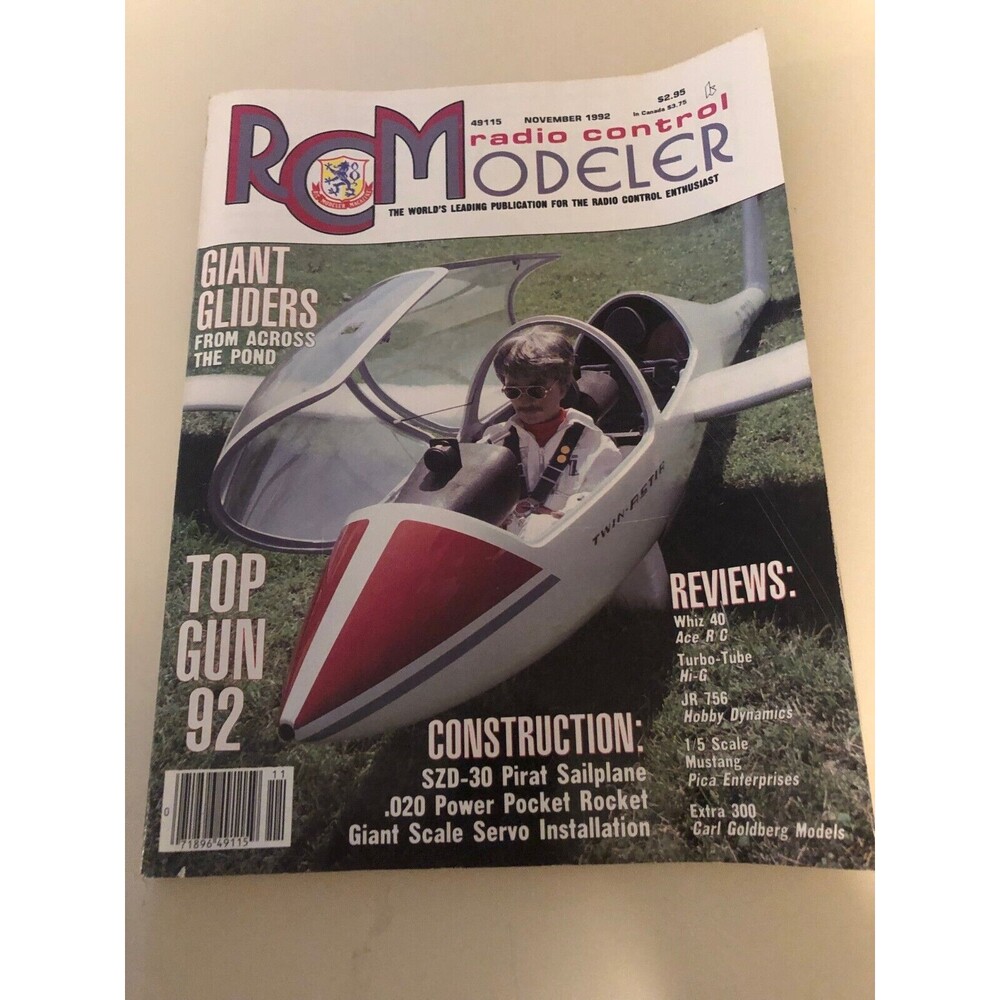 RC Modeler Magazine Radio Control Airplane Models November 1992 Vintage